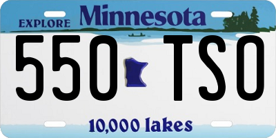 MN license plate 550TSO