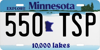 MN license plate 550TSP