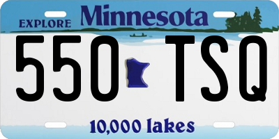 MN license plate 550TSQ