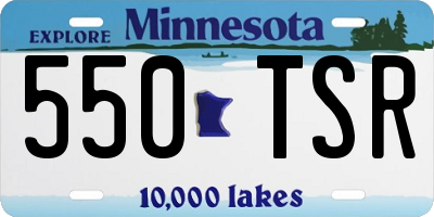 MN license plate 550TSR