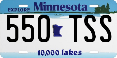 MN license plate 550TSS