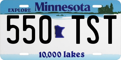 MN license plate 550TST