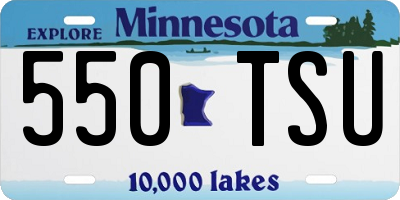 MN license plate 550TSU