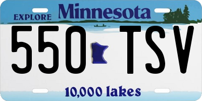 MN license plate 550TSV