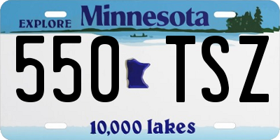 MN license plate 550TSZ