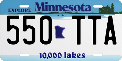 MN license plate 550TTA