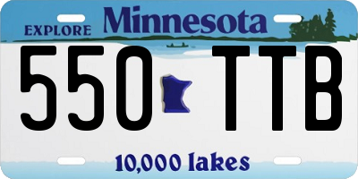 MN license plate 550TTB