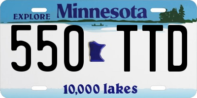 MN license plate 550TTD