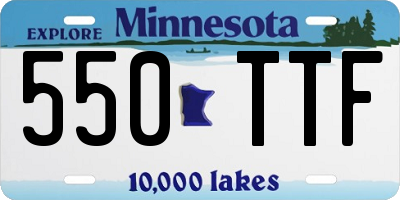 MN license plate 550TTF