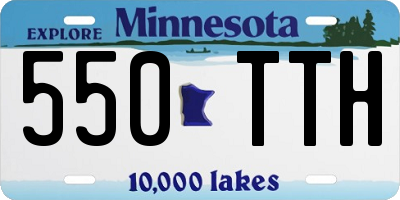 MN license plate 550TTH