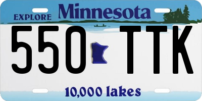 MN license plate 550TTK
