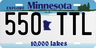 MN license plate 550TTL