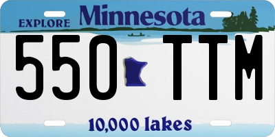 MN license plate 550TTM
