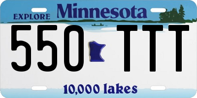 MN license plate 550TTT