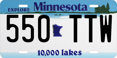MN license plate 550TTW