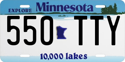 MN license plate 550TTY