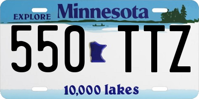 MN license plate 550TTZ