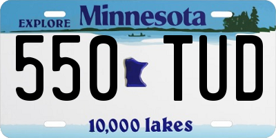 MN license plate 550TUD