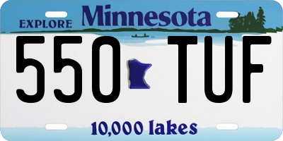 MN license plate 550TUF