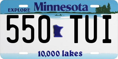 MN license plate 550TUI