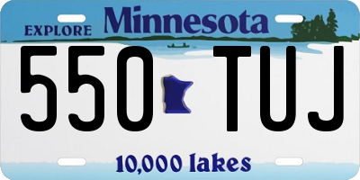 MN license plate 550TUJ