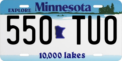 MN license plate 550TUO