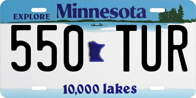 MN license plate 550TUR