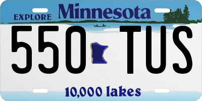 MN license plate 550TUS