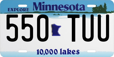 MN license plate 550TUU