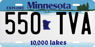 MN license plate 550TVA