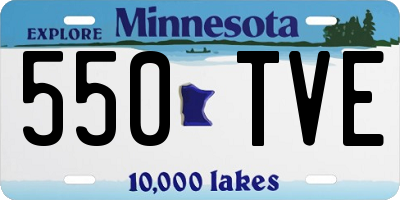 MN license plate 550TVE