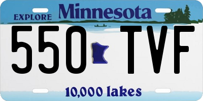 MN license plate 550TVF