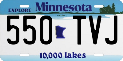 MN license plate 550TVJ