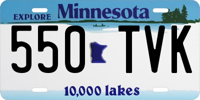 MN license plate 550TVK