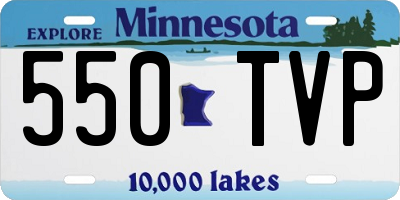 MN license plate 550TVP