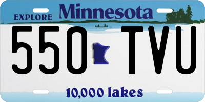 MN license plate 550TVU