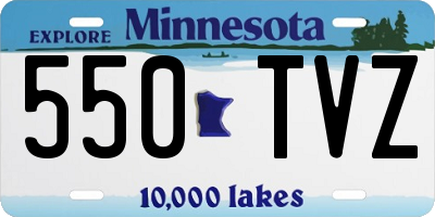 MN license plate 550TVZ