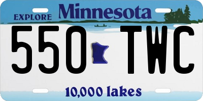 MN license plate 550TWC
