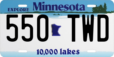 MN license plate 550TWD
