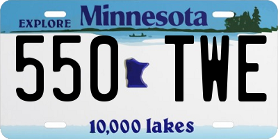 MN license plate 550TWE