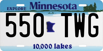 MN license plate 550TWG
