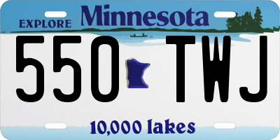 MN license plate 550TWJ