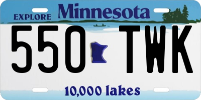 MN license plate 550TWK