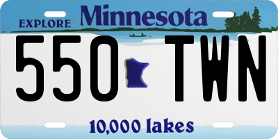 MN license plate 550TWN