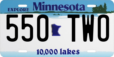 MN license plate 550TWO