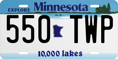MN license plate 550TWP