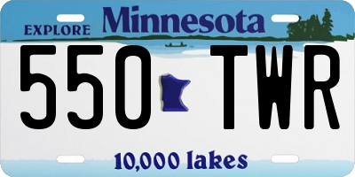 MN license plate 550TWR