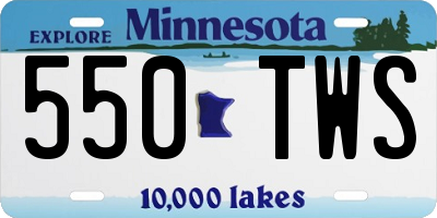 MN license plate 550TWS