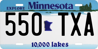 MN license plate 550TXA