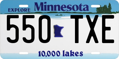 MN license plate 550TXE